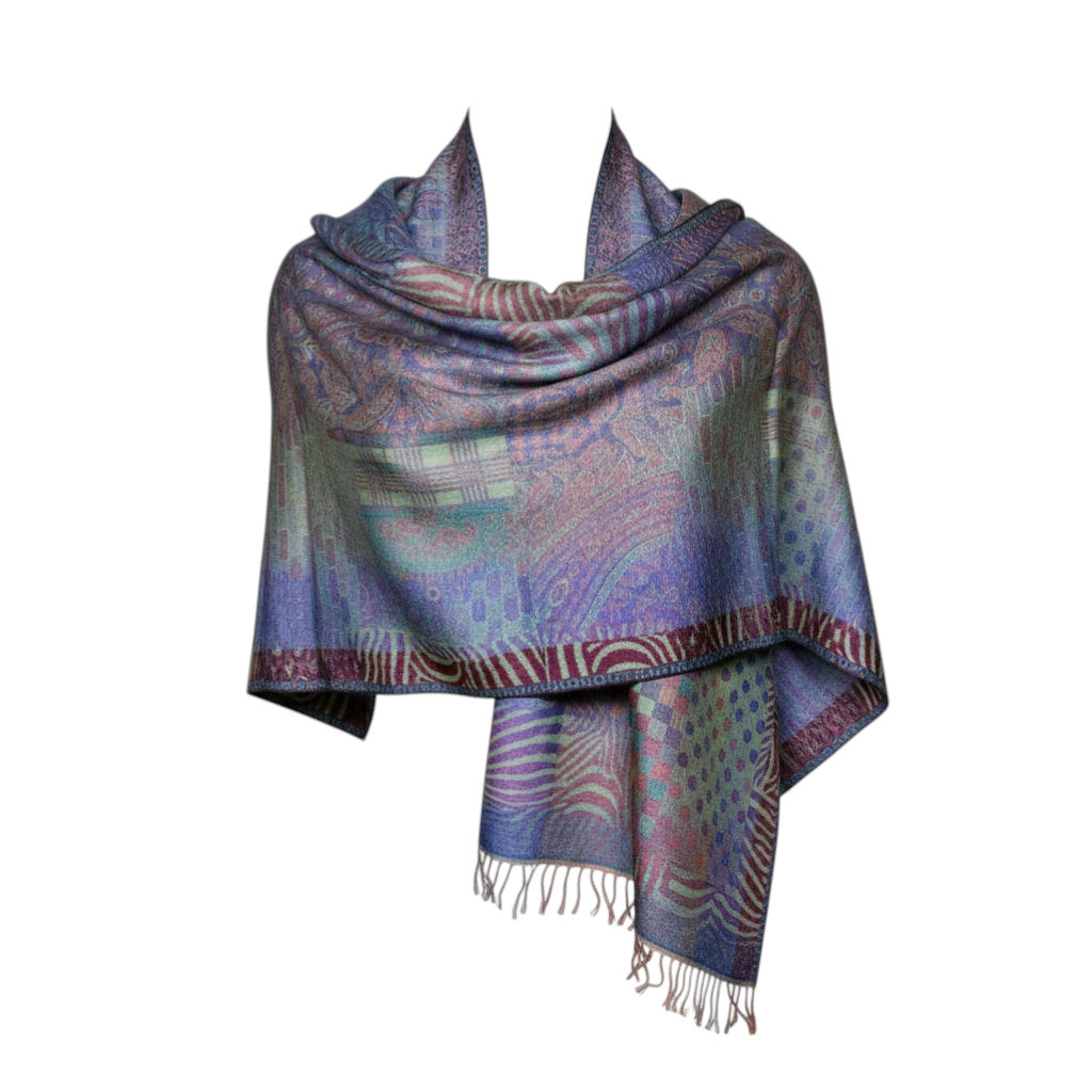 Multi Pattern Shawl Wrap